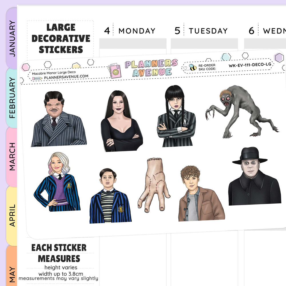 Macabre Manor Deluxe Decorative Planner Sticker