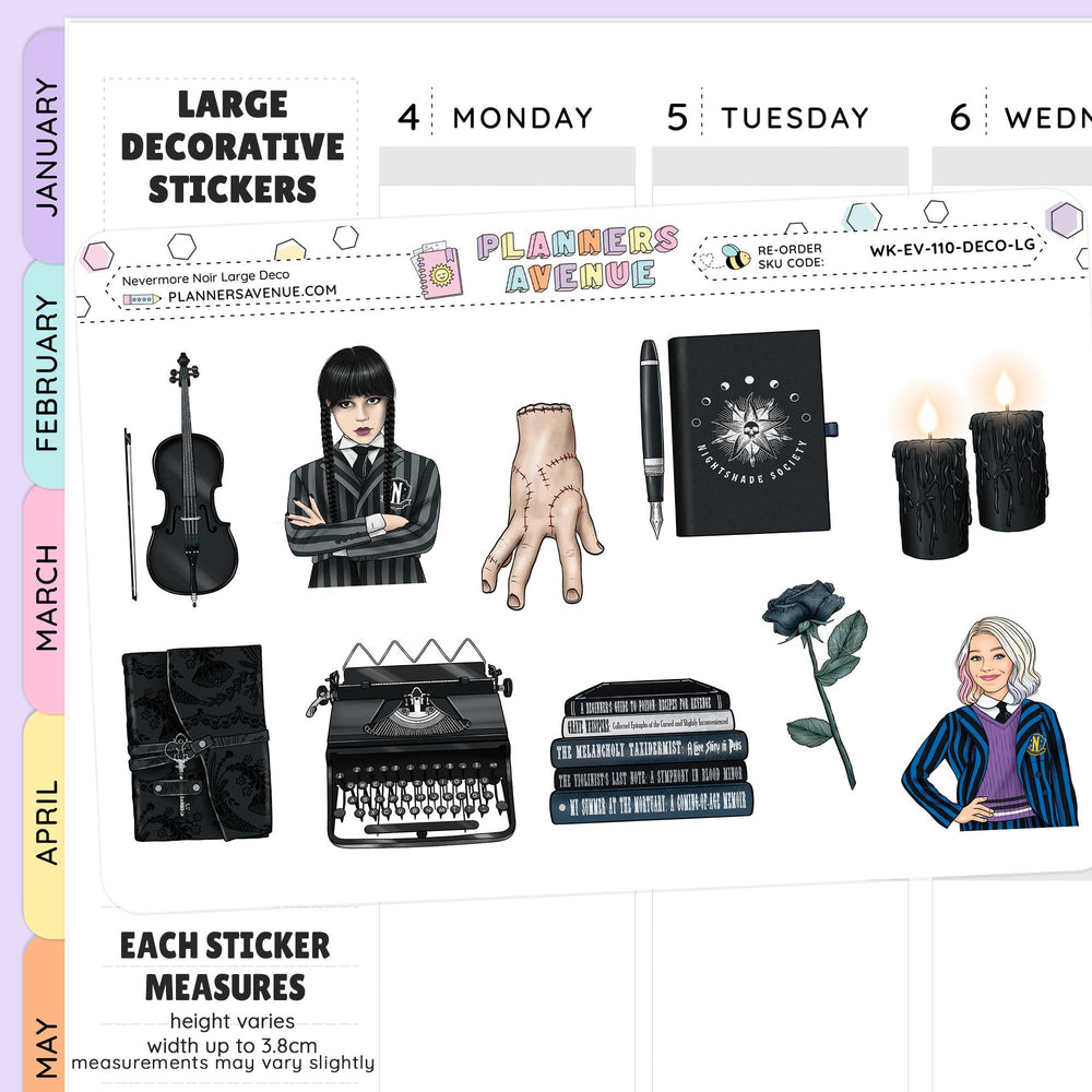 Nevermore Deluxe Decorative Planner Sticker