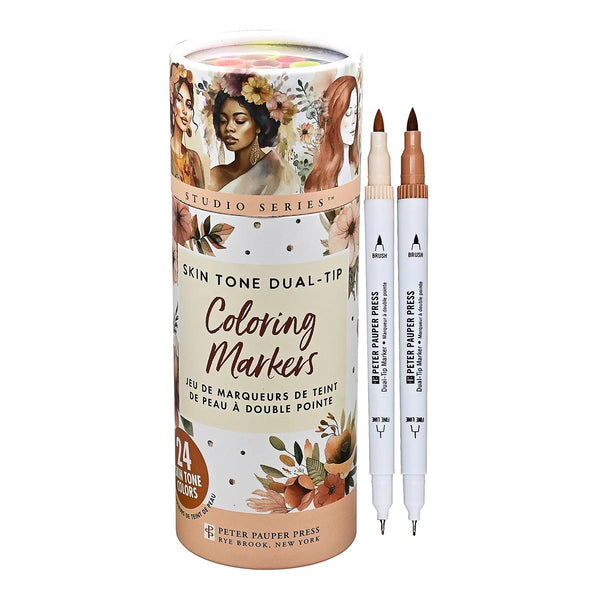 Dual-Tip Skin Tone Markers 24 Colours