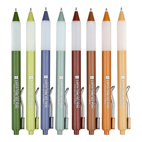 8 Earth-Tone Gel Pens