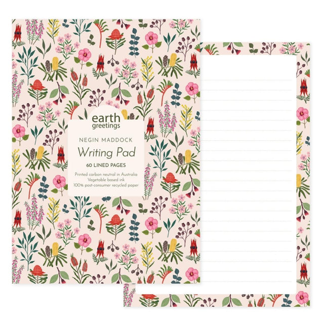 A5 Writing Pad Australian Wildflowers