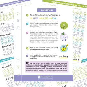 Envelope Savings Challenge Binder