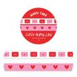 Envelopes and Hearts Slim Washi Tapes Set by Little Lefty Lou