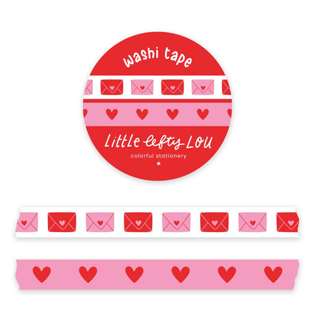 Envelopes and Hearts Slim Washi Tapes Set by Little Lefty Lou