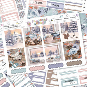 Cozy Days Horizontal Weekly Sticker Foiled Kit (HOLO SILVER FOIL)