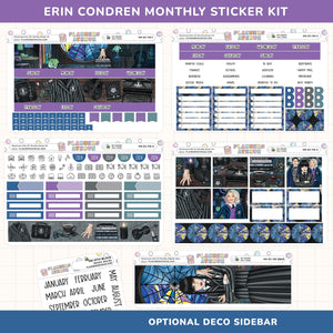 Nevermore Erin Condren Monthly Sticker Kit