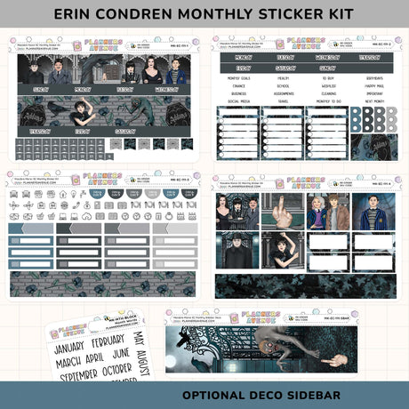 Macabre Manor Erin Condren Monthly Sticker Kit