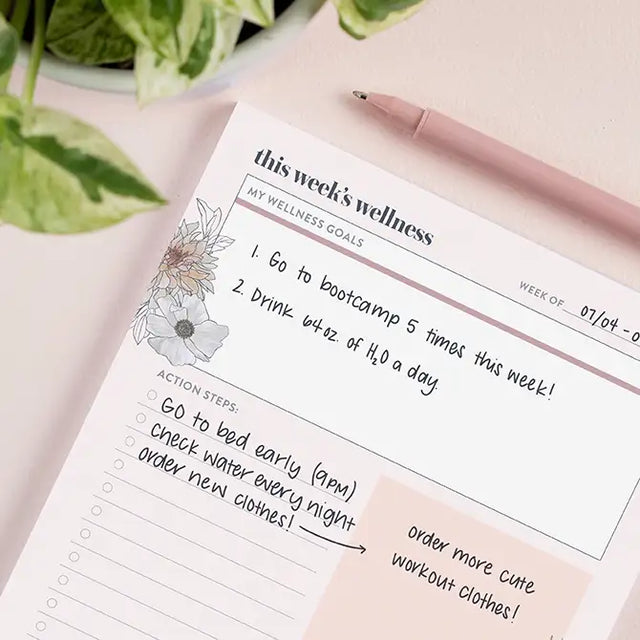 Erin Condren Wellness Tracker Notepad