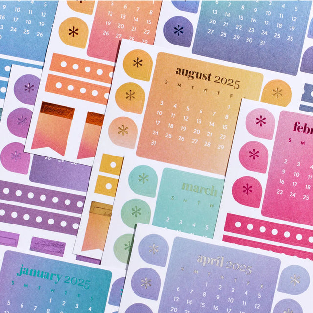 Erin Condren 2025 Mini Calendar Sticker Pack