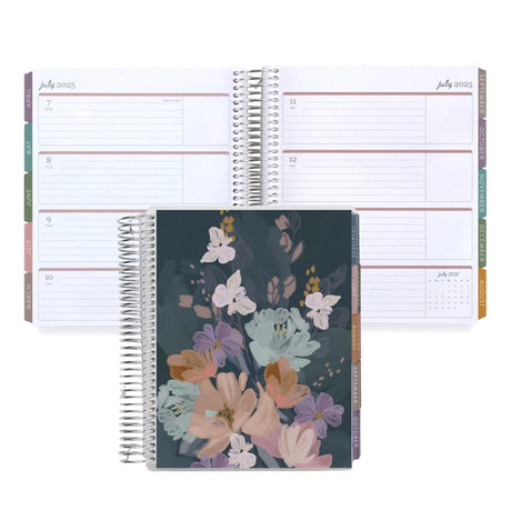 Erin Condren 7x9 Bold Blooms Life Planner - Horizontal 12-Month Dated 2025