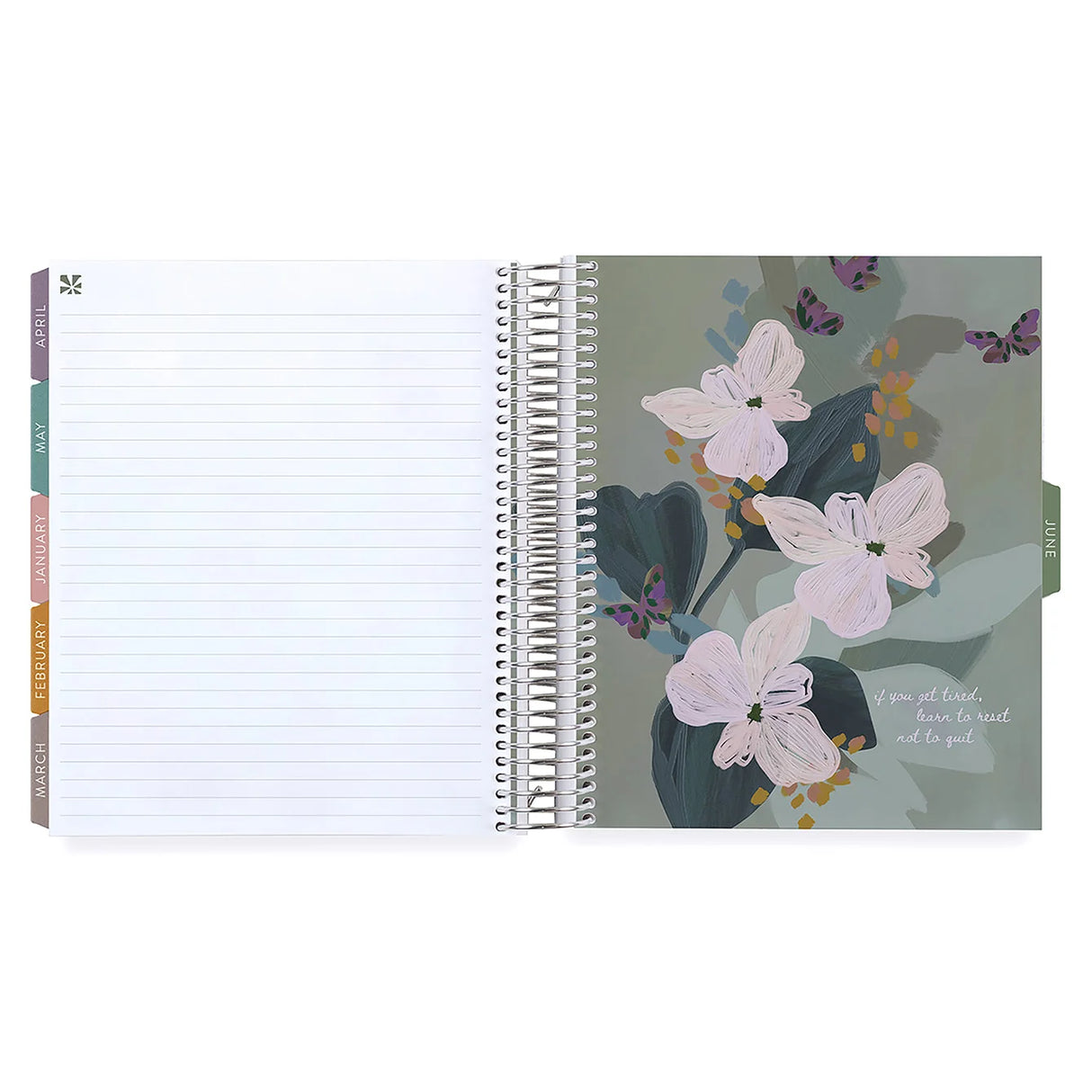 Erin Condren 7x9 Daily Duo Bold Blooms Planner - 12-Month Dated 2025