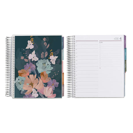 Erin Condren 7x9 Daily Duo Bold Blooms Planner - 12-Month Dated 2025