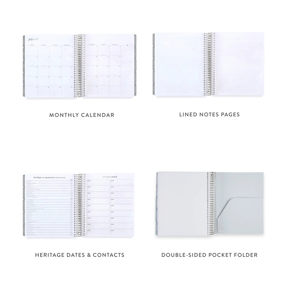 Erin Condren 7x9 Canvas Life Planner - Horizontal 12-Month Dated 2025