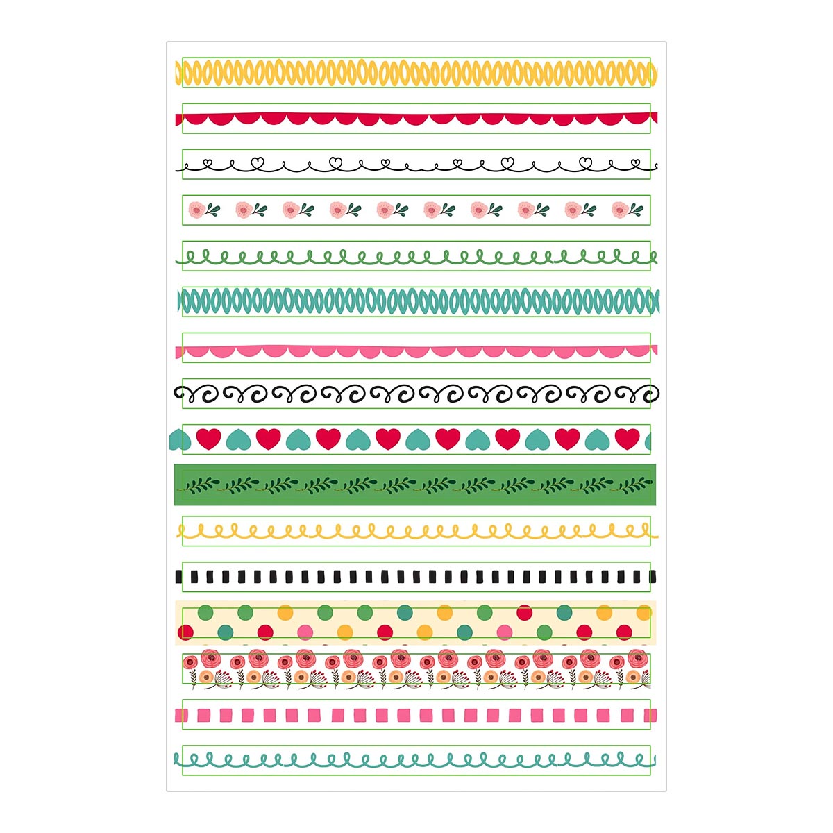 Essentials Borders & Frames Planner Stickers