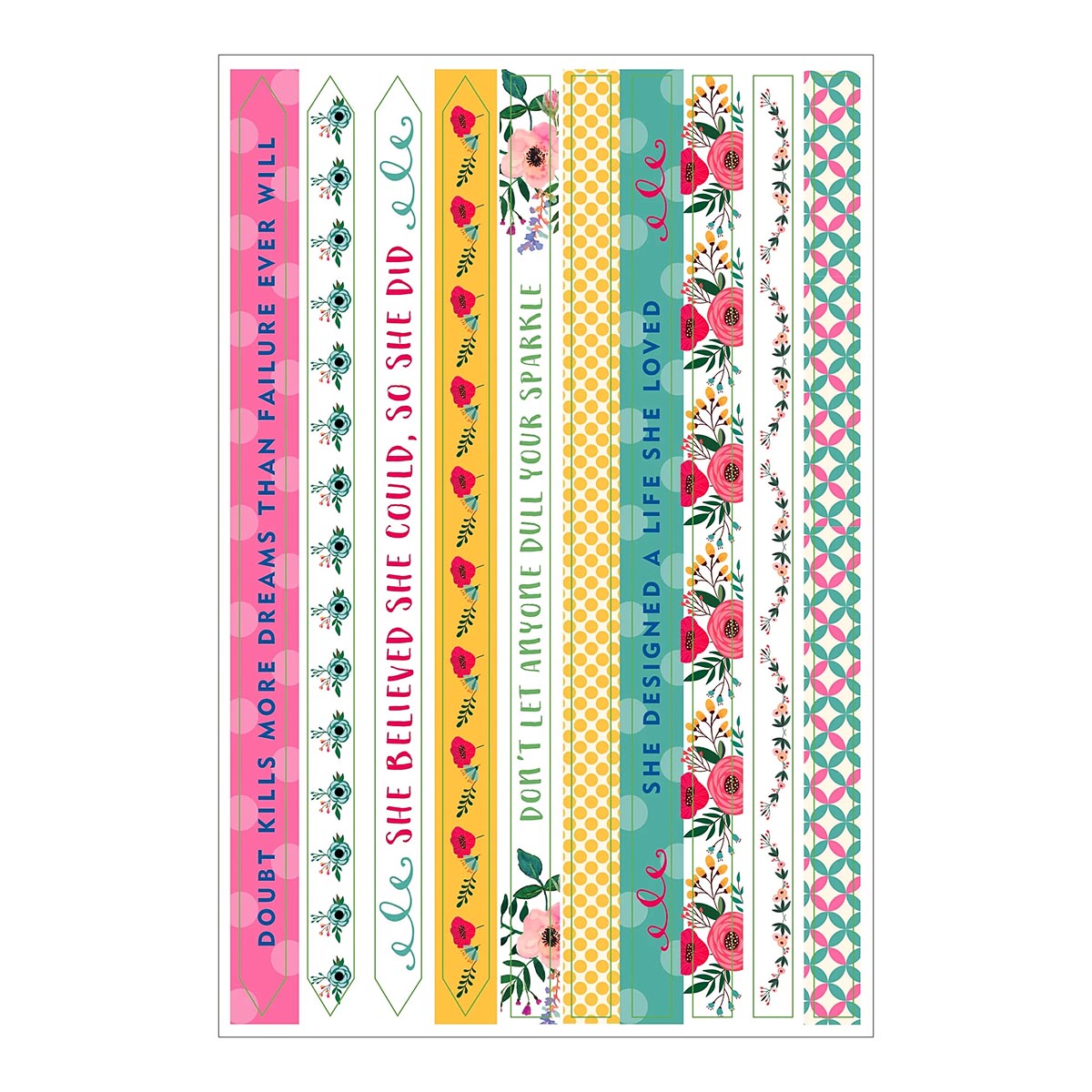 Essentials Borders & Frames Planner Stickers