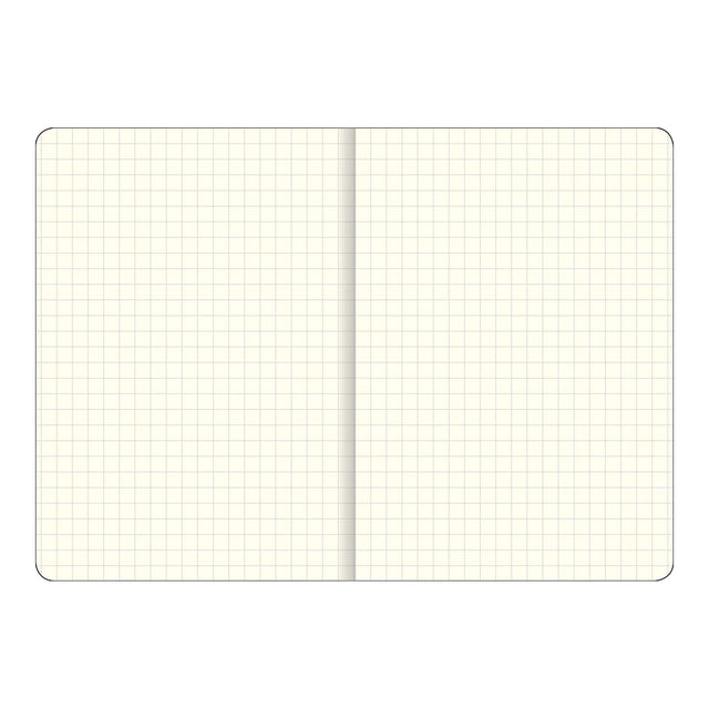 Essentials Grid Lined A5 Notebook - Black