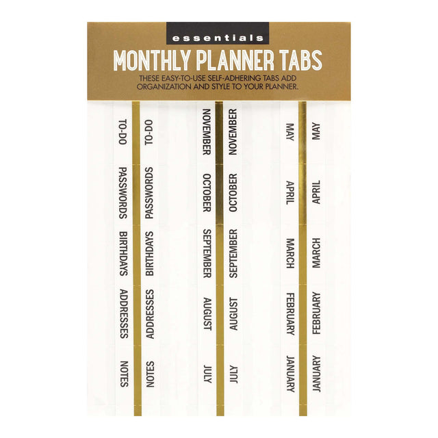 Essentials Monthly Planner Tabs