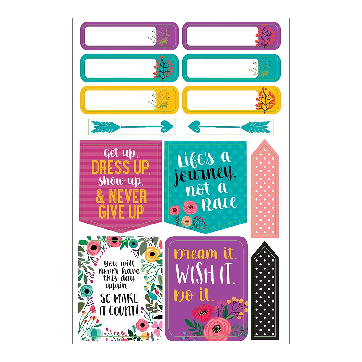 Essentials WakeUp KickAss Repeat Planner Stickers