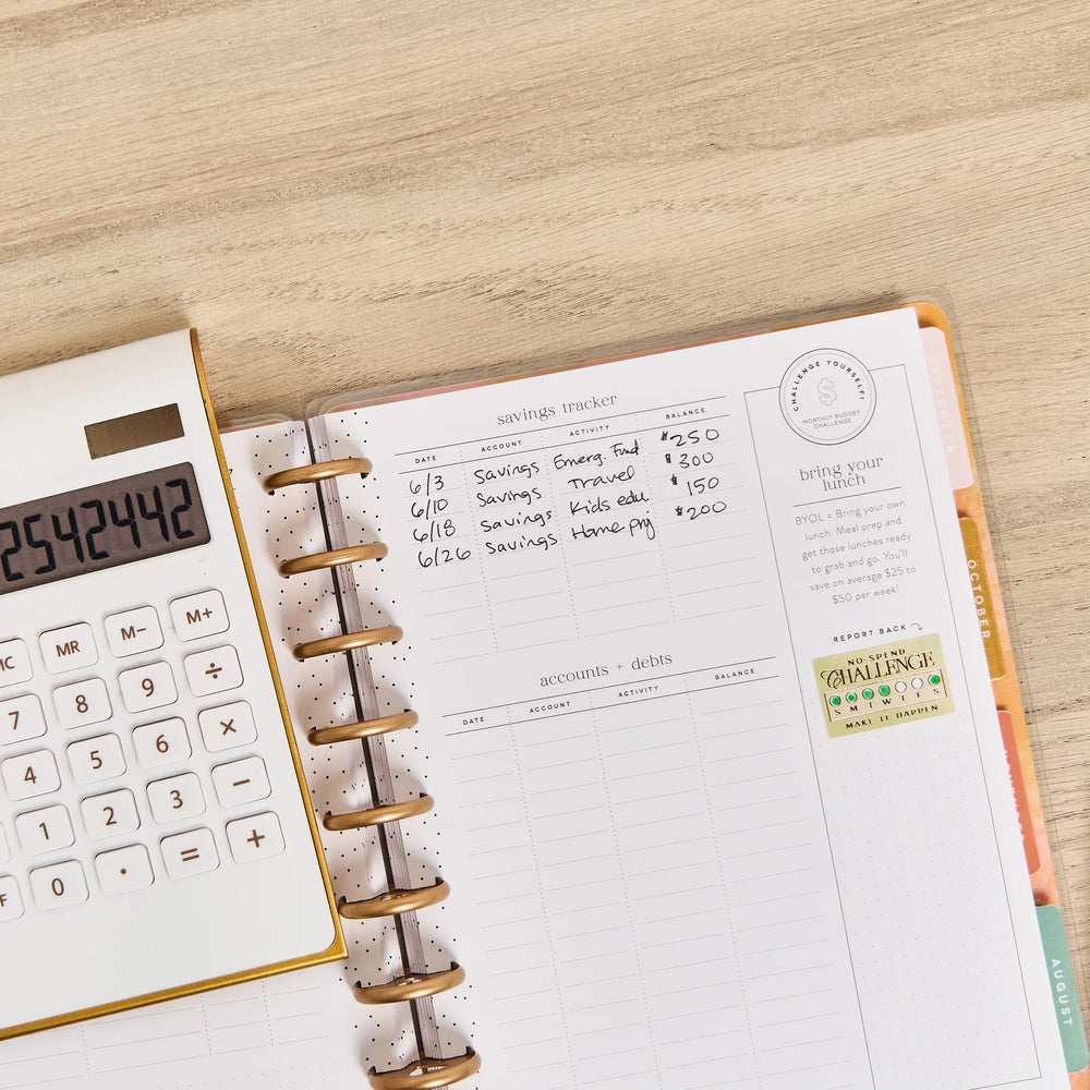 Happy Planner Classic Textured Budget Planner - 12 Month Dated 2026