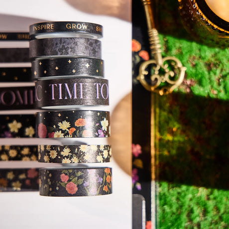 Happy Planner Dark Garden Washi Tape Set