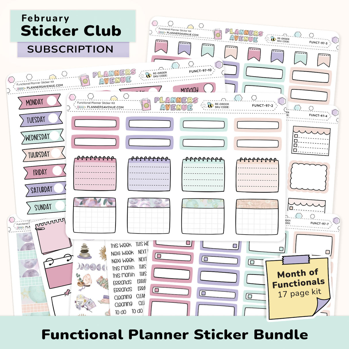 Functional Planner Sticker Subscription