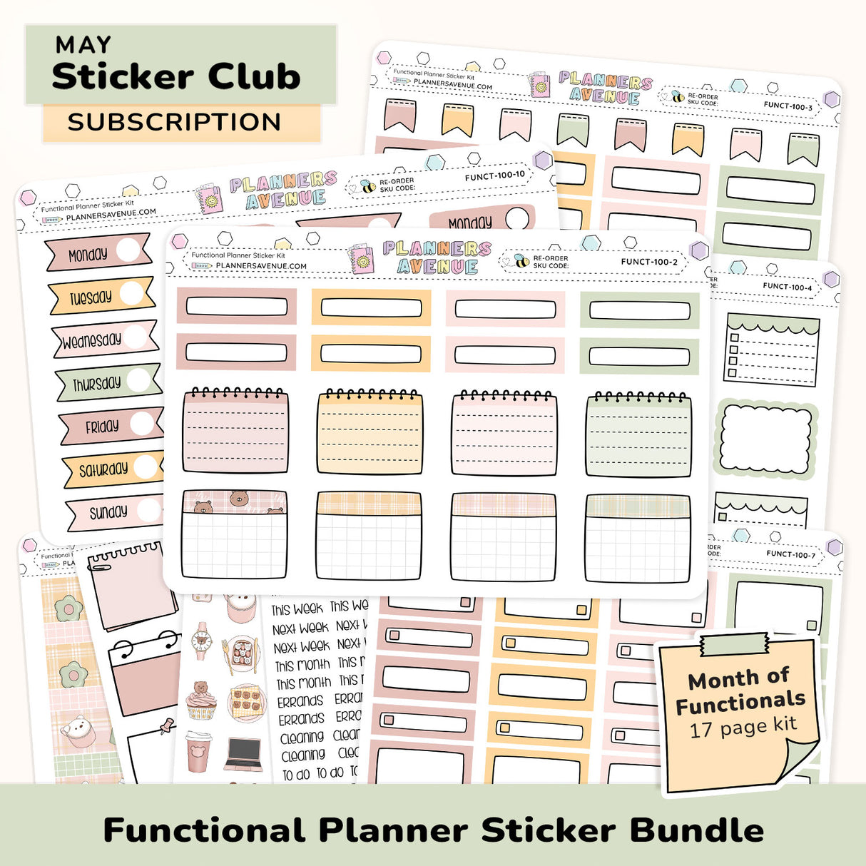 Functional Planner Sticker Subscription