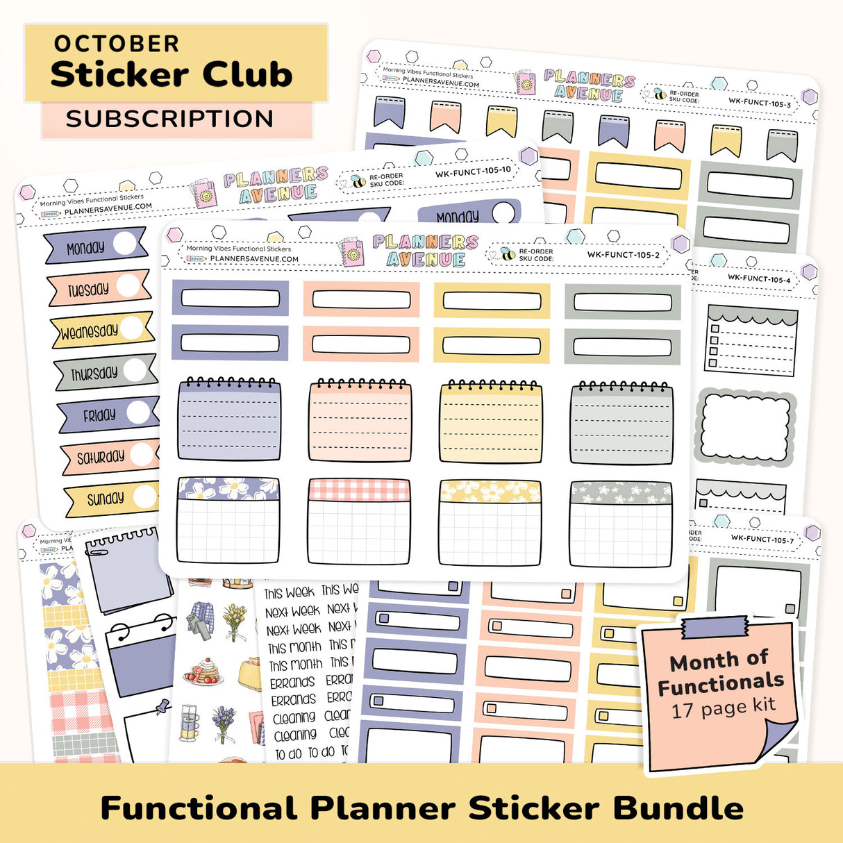 Functional Planner Sticker Subscription