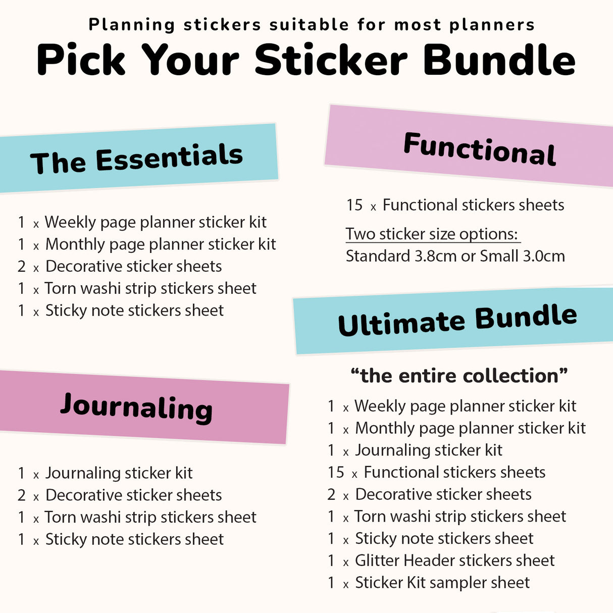 Functional Planner Sticker Subscription