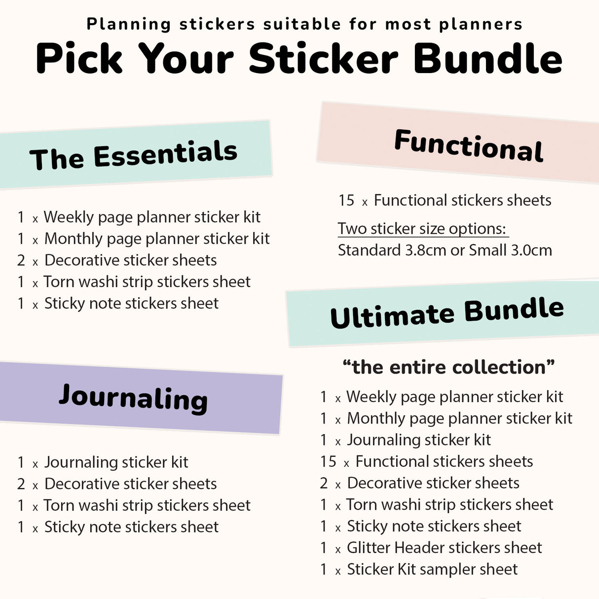 Functional Planner Sticker Subscription