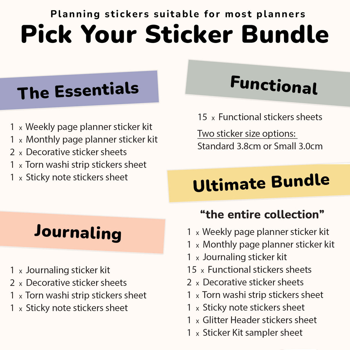 Functional Planner Sticker Subscription