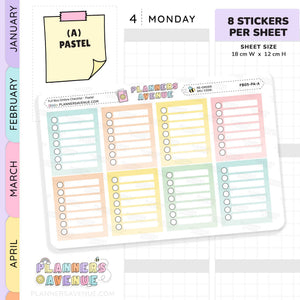 Full Box Ombre Checklists Stickers