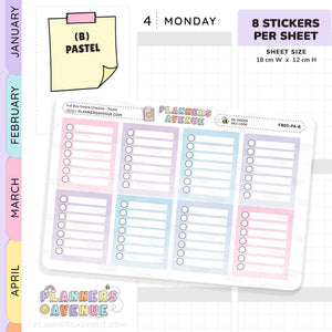 Full Box Ombre Checklists Stickers