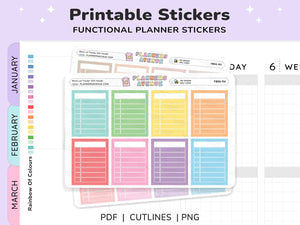 Blank Checklist Planner Stickers