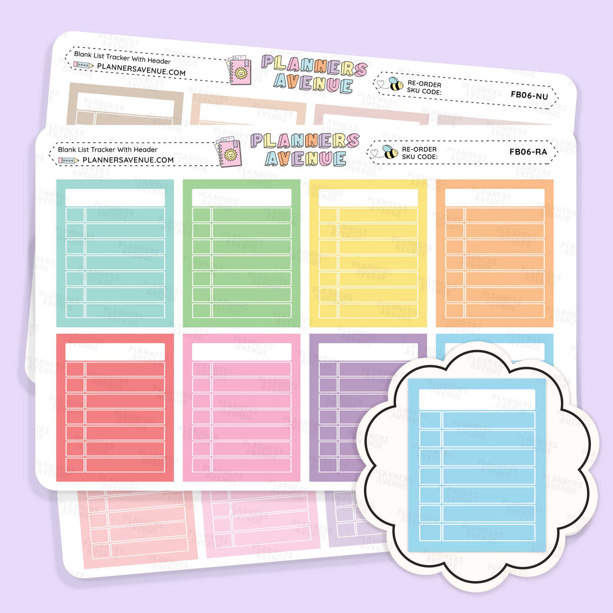 Blank Checklist Planner Stickers