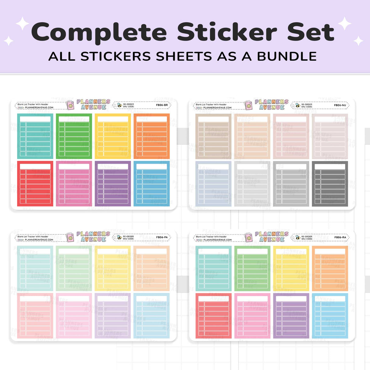 Blank Checklist Planner Stickers