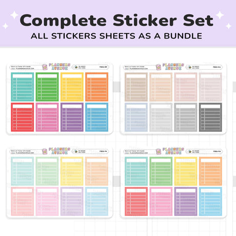 Blank Checklist Planner Stickers