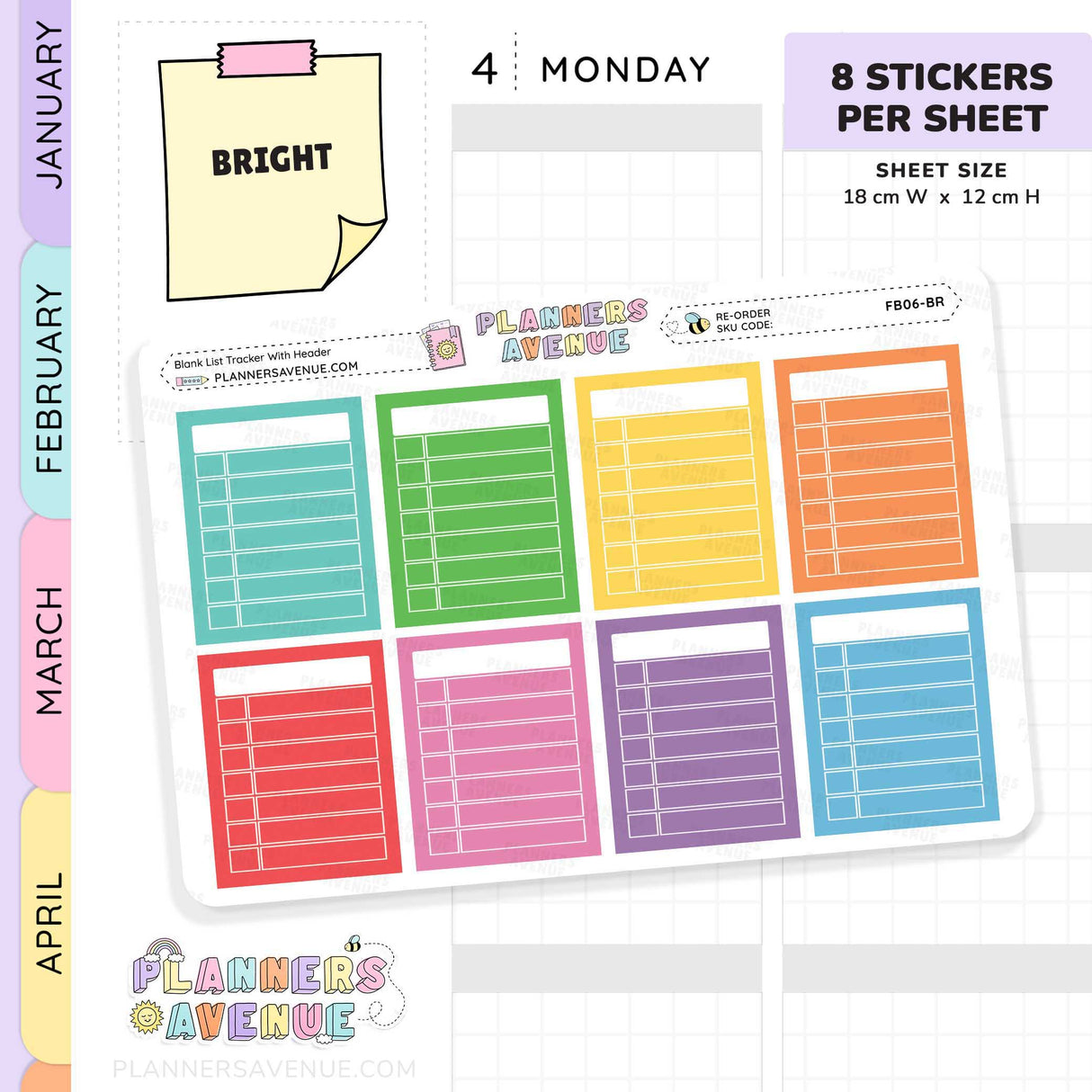 Blank Checklist Planner Stickers