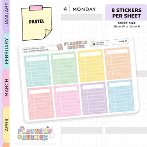 Blank Checklist Planner Stickers