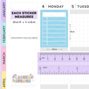 Blank Checklist Planner Stickers