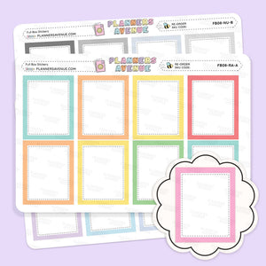 Colourful Full Box Planner Stickers