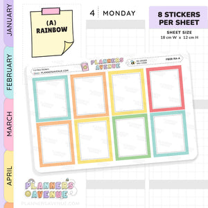 Colourful Full Box Planner Stickers