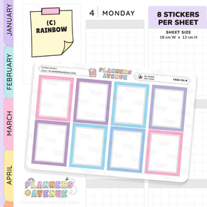 Colourful Full Box Planner Stickers