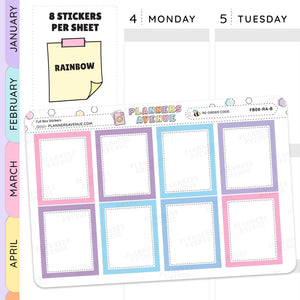 Colourful Full Box Planner Stickers