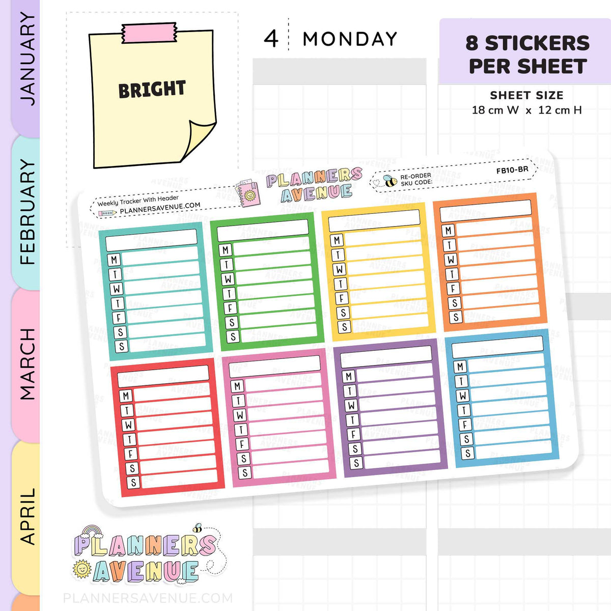 Full Box Weekly Tracker Stickers