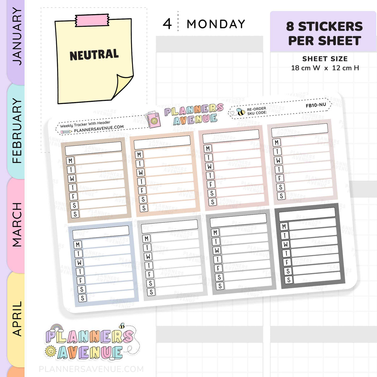 Full Box Weekly Tracker Stickers