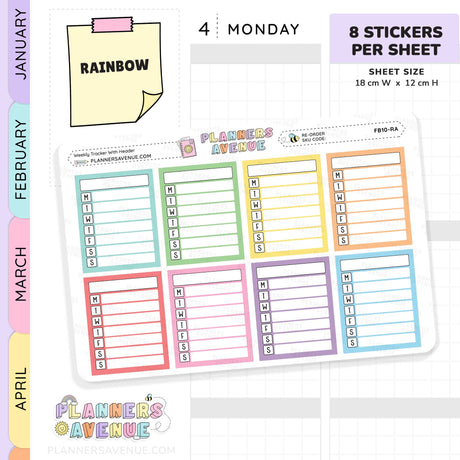 Full Box Weekly Tracker Stickers