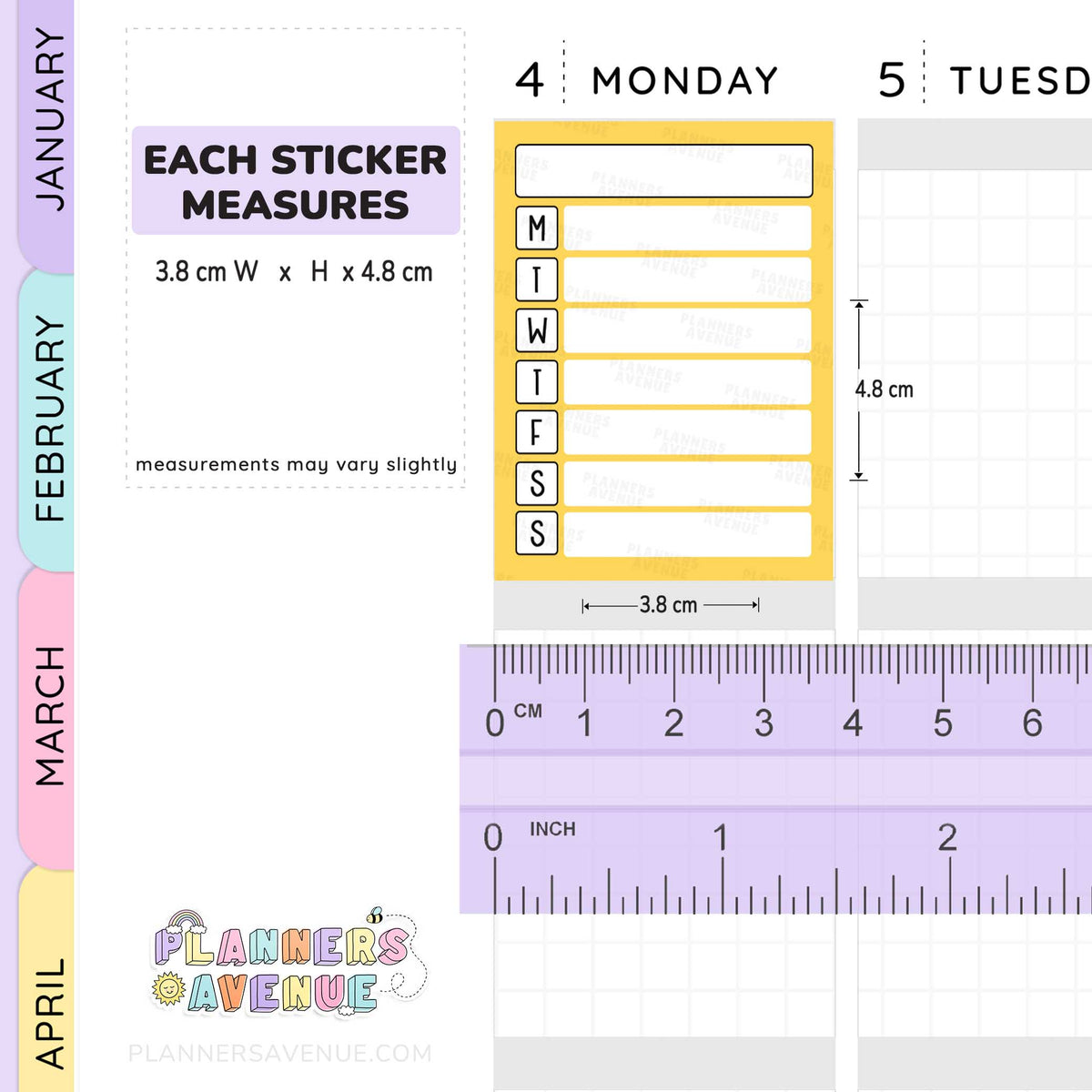 Full Box Weekly Tracker Stickers