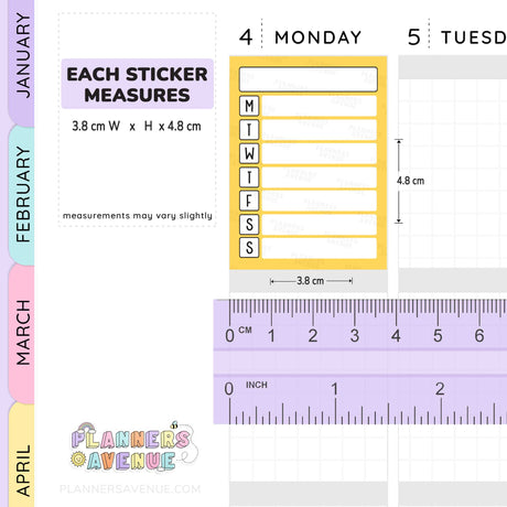 Full Box Weekly Tracker Stickers