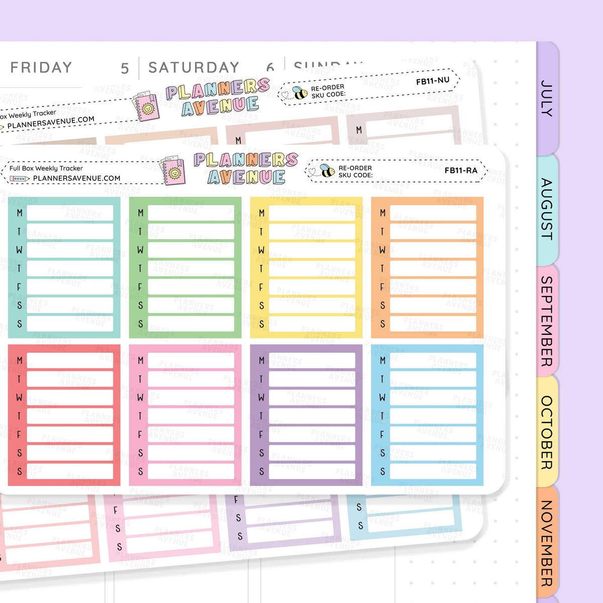 Weekly Tracker Planner Stickers
