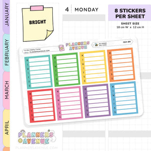 Weekly Tracker Planner Stickers